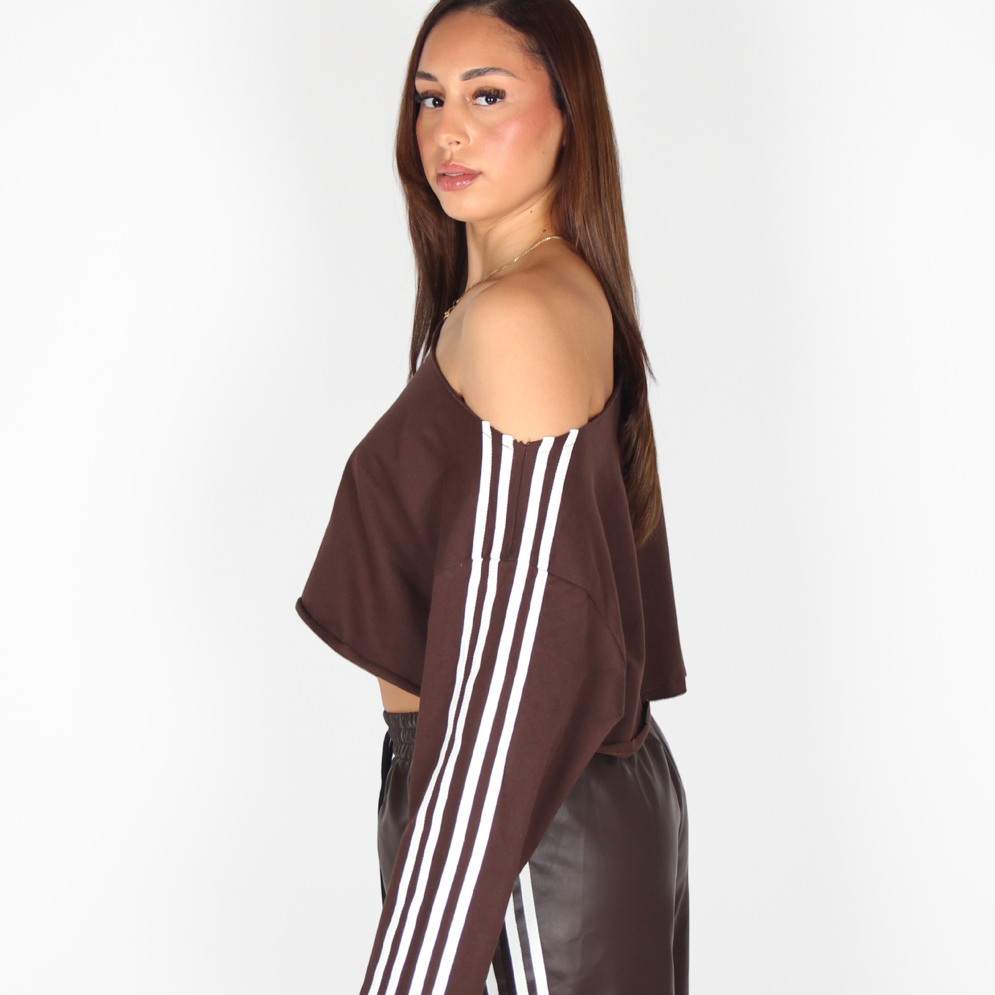 MTL One Shoulder Top Brown