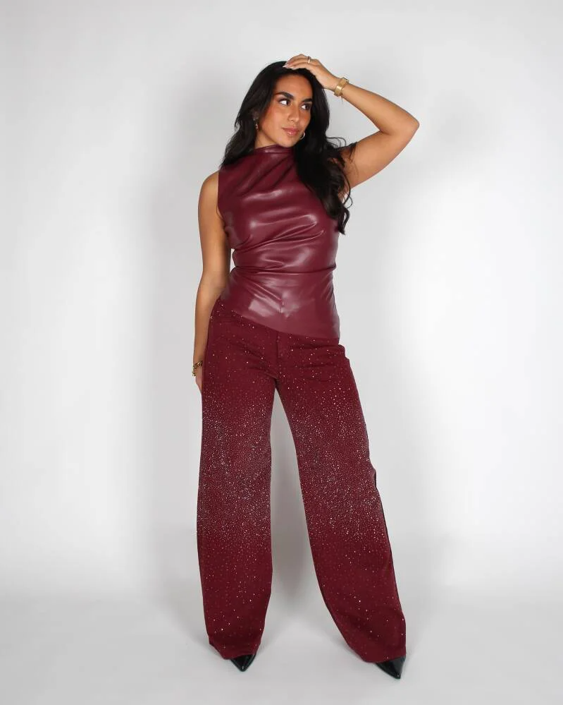 Nilay Jeans Burgundy