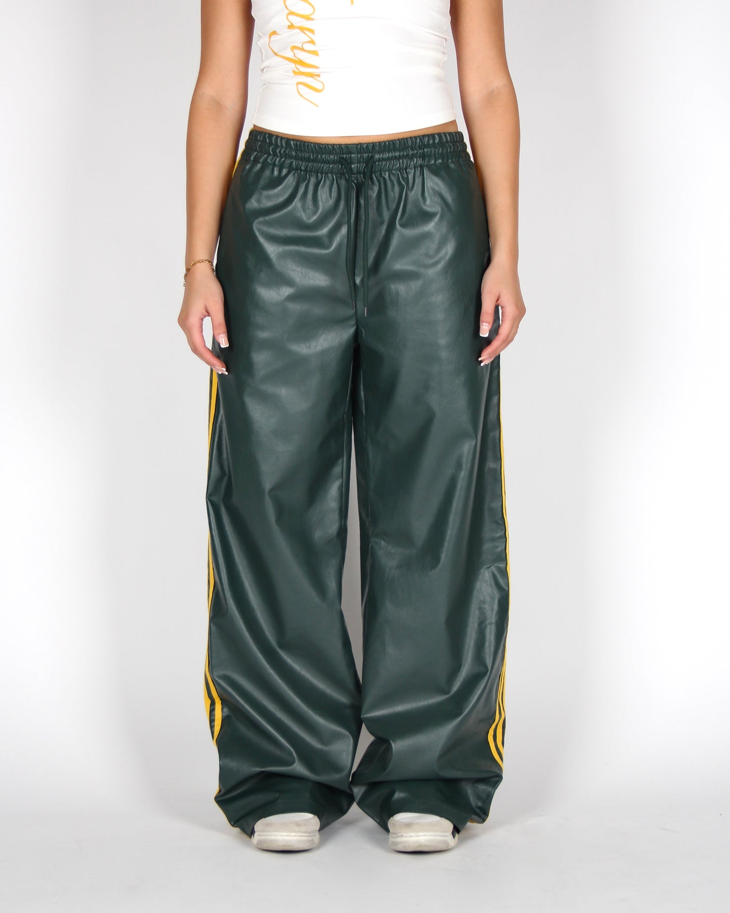 MTL Lux Leather Pants Green