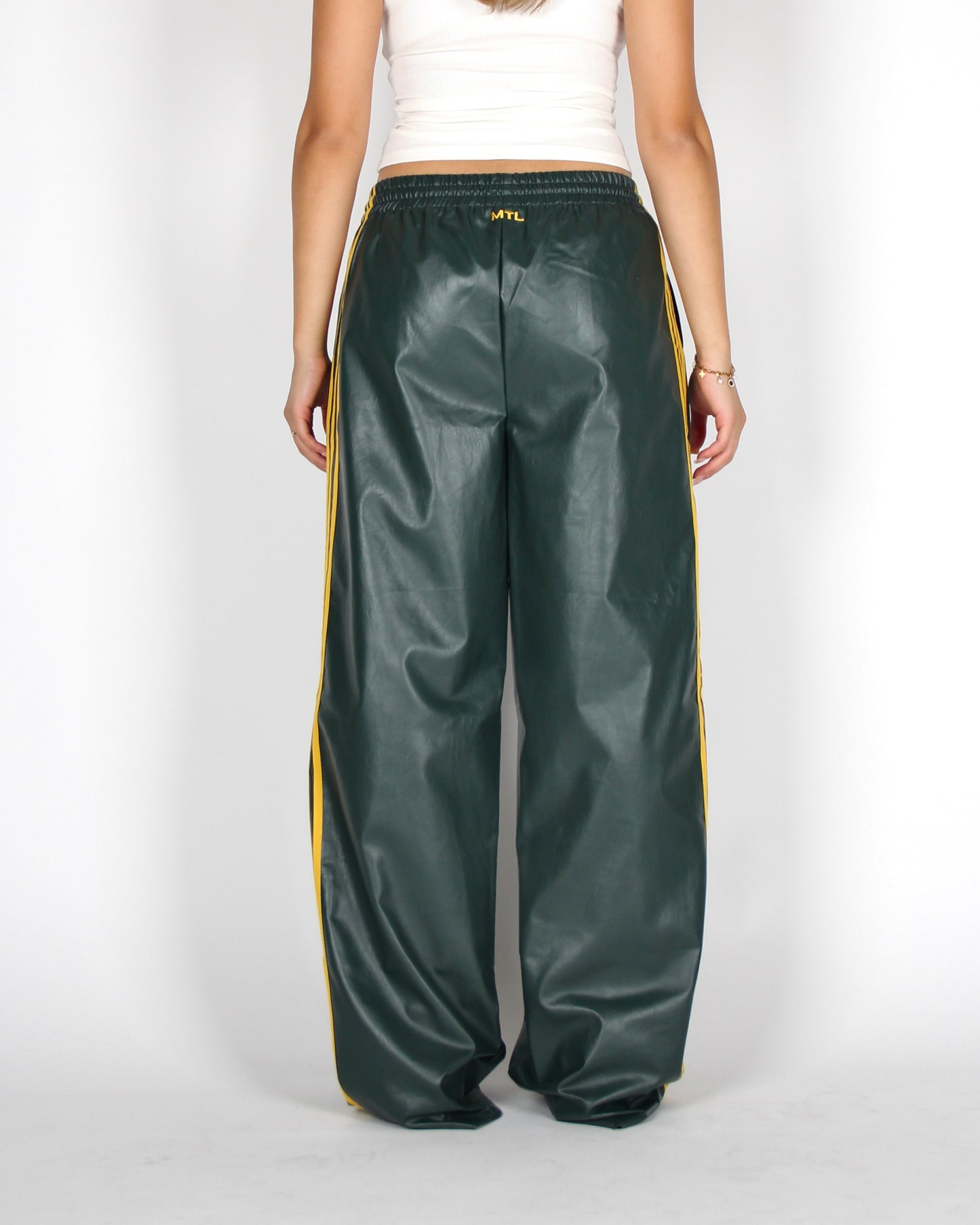 MTL Lux Leather Pants Green