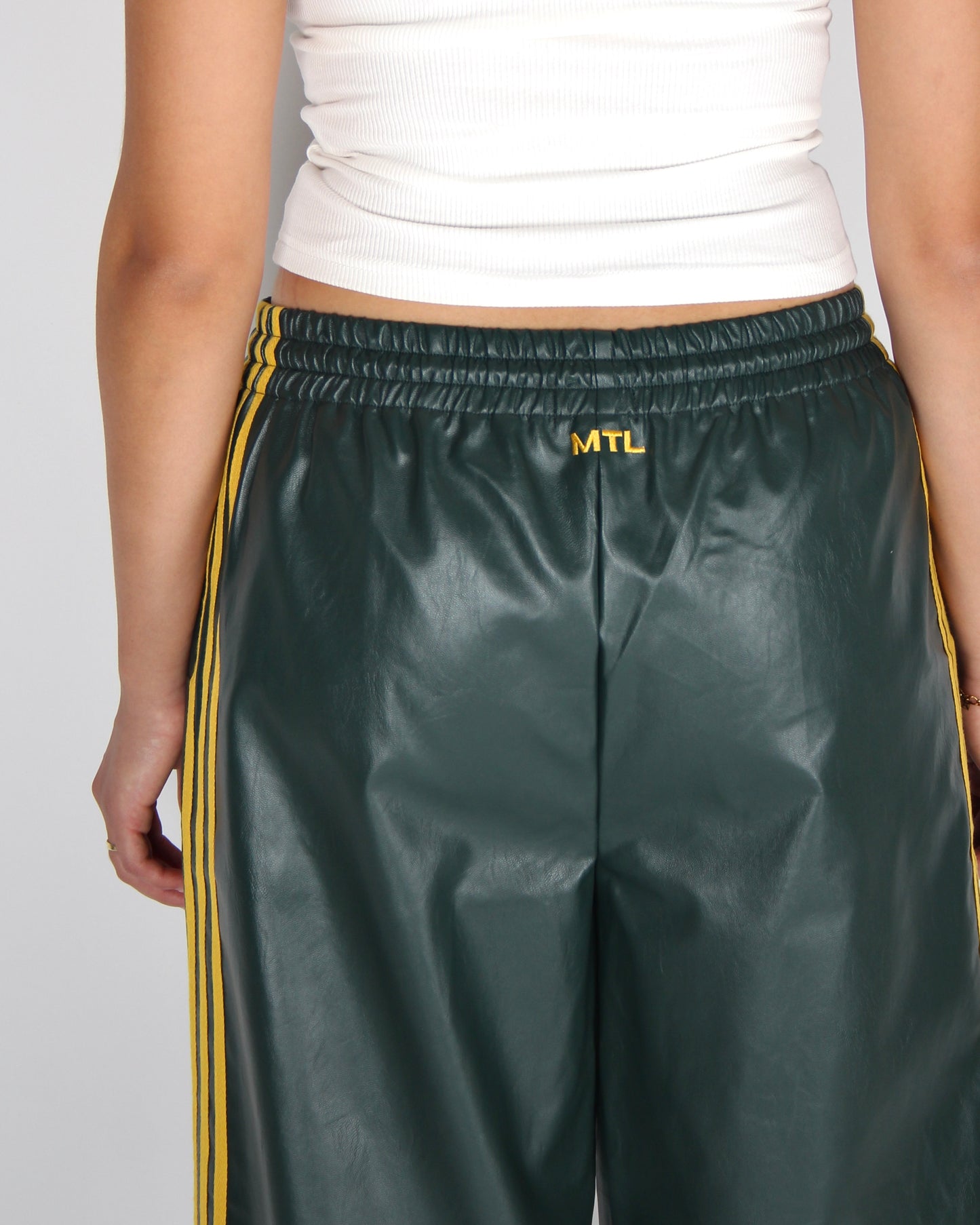 MTL Lux Leather Pants Green