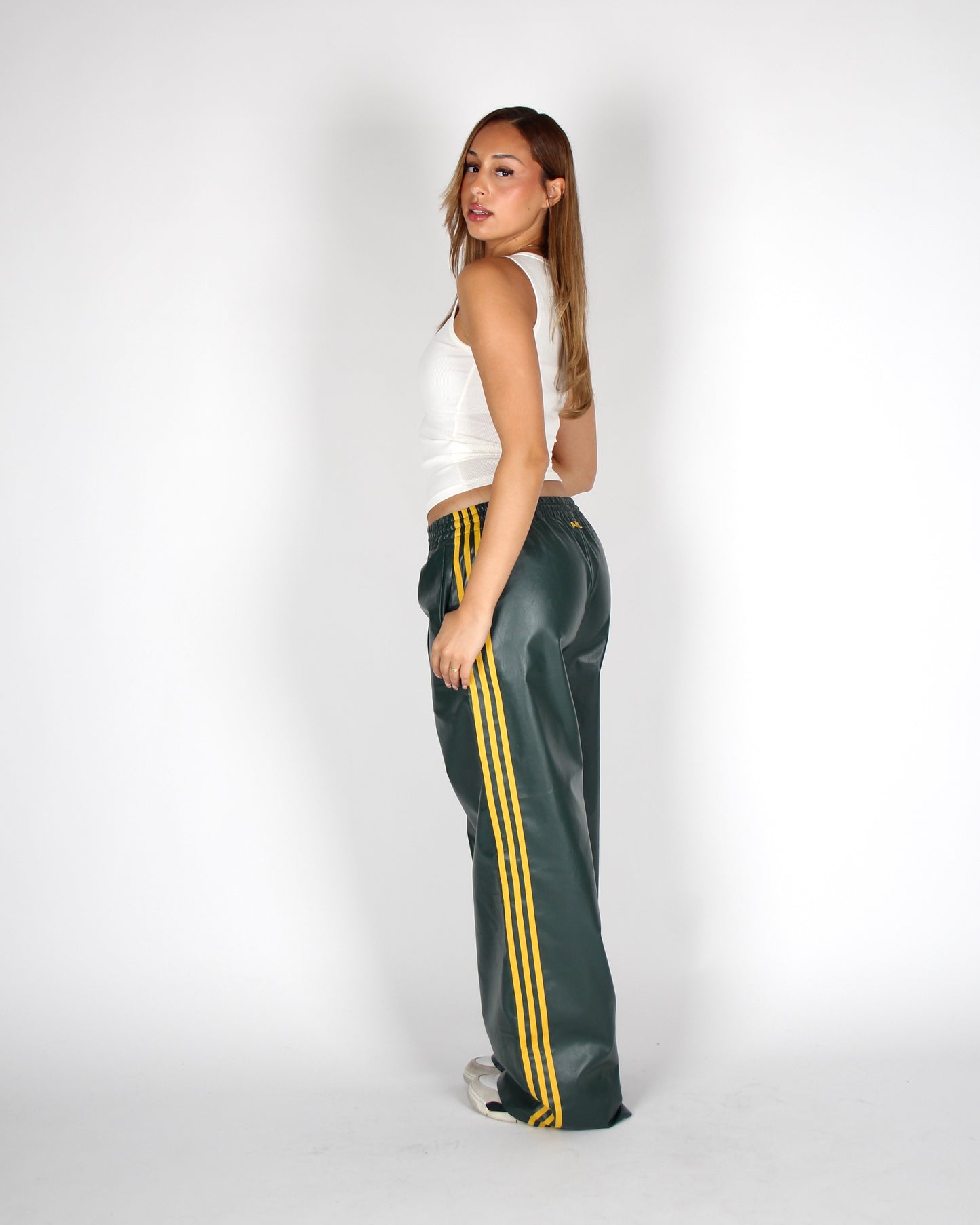 MTL Lux Leather Pants Green