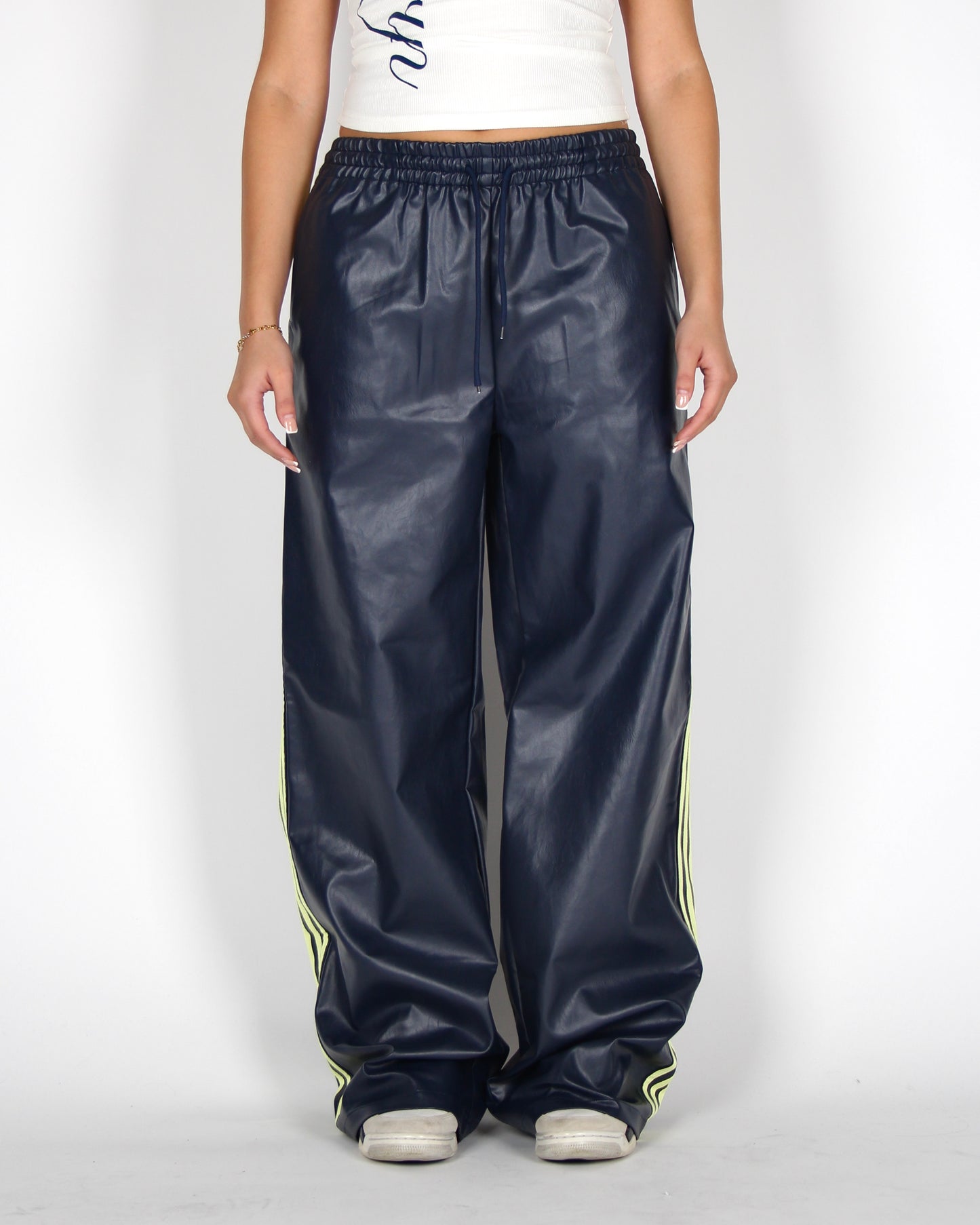 MTL Lux Leather Pants Navy
