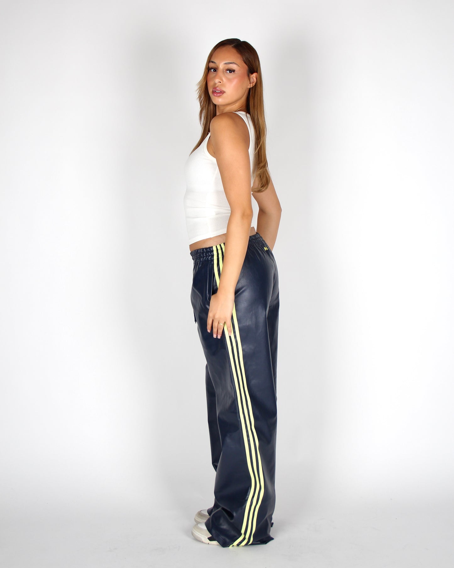MTL Lux Leather Pants Navy