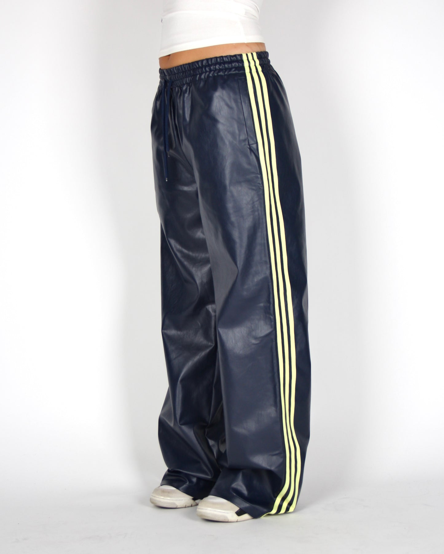 MTL Lux Leather Pants Navy