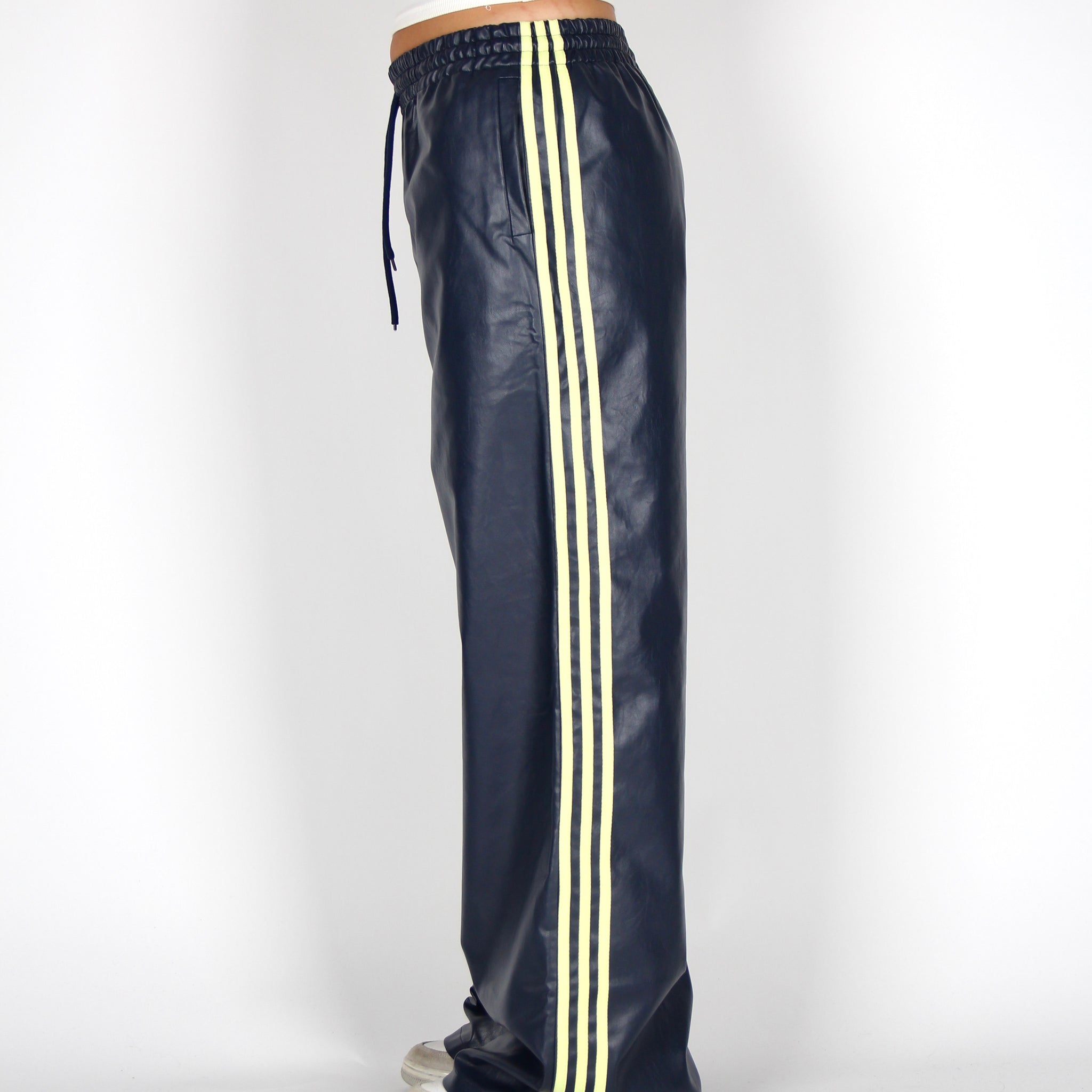 MTL Lux Leather Pants Navy