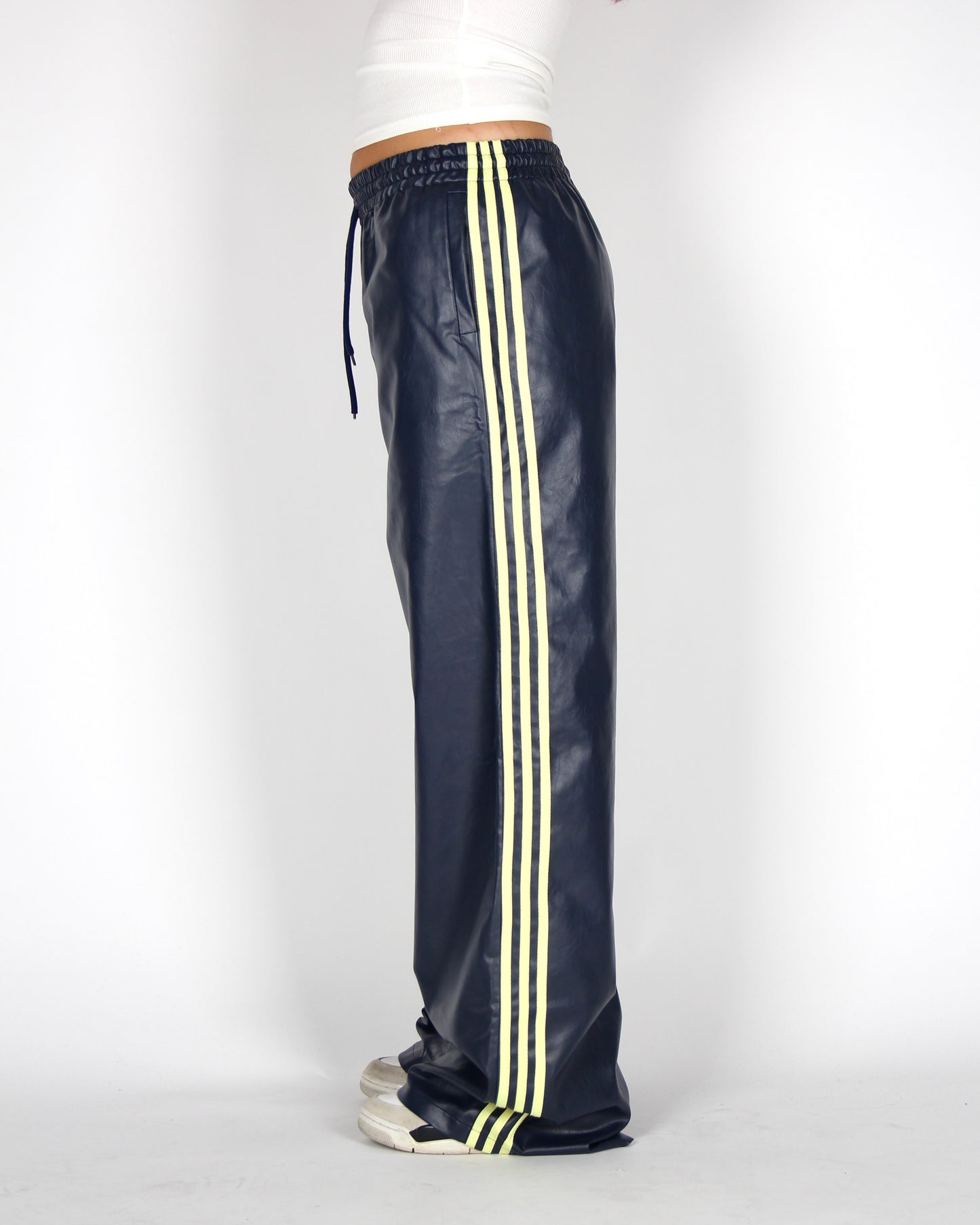 MTL Lux Leather Pants Navy
