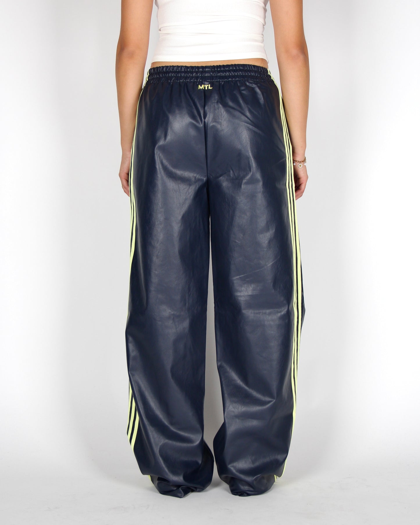MTL Lux Leather Pants Navy