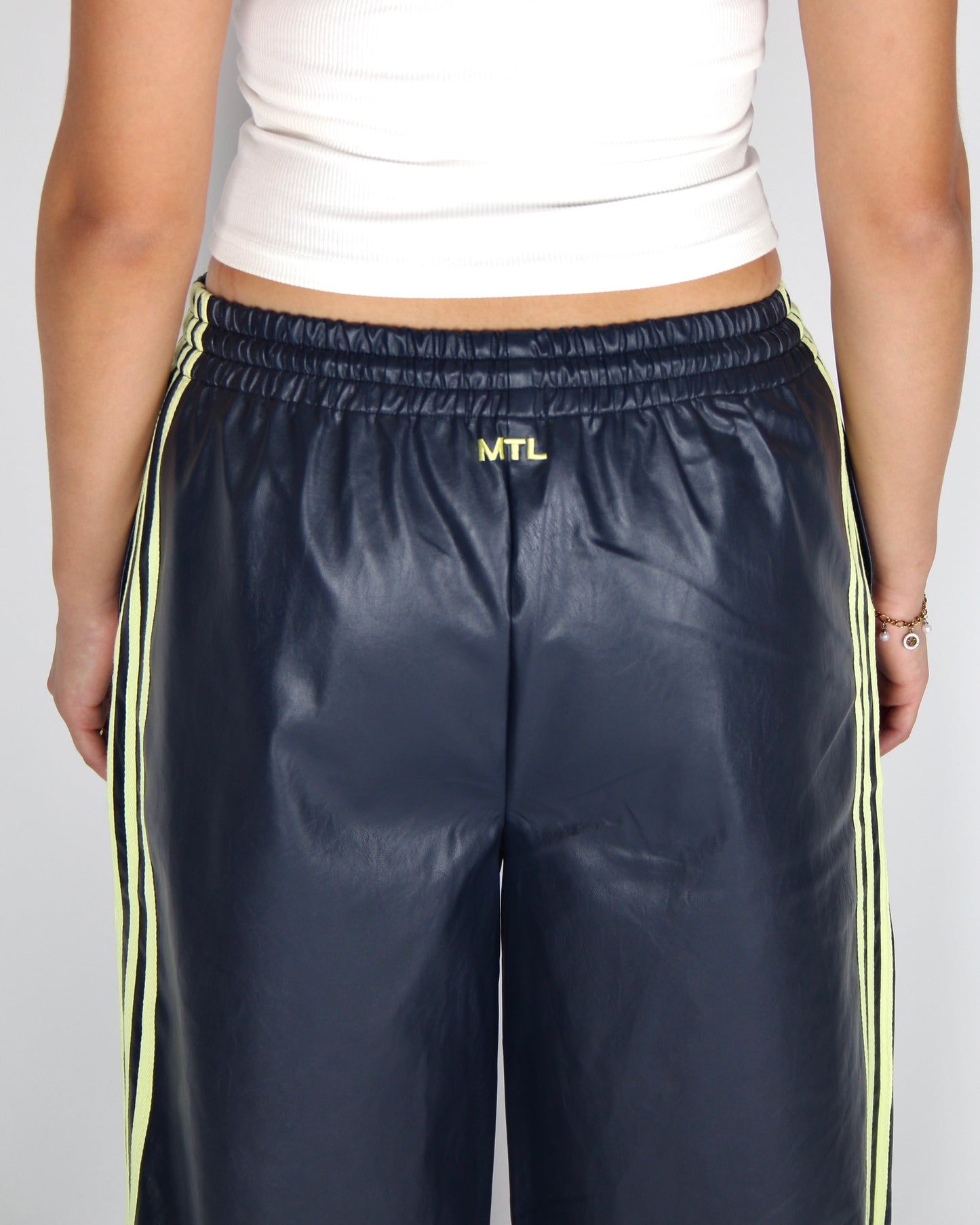 MTL Lux Leather Pants Navy