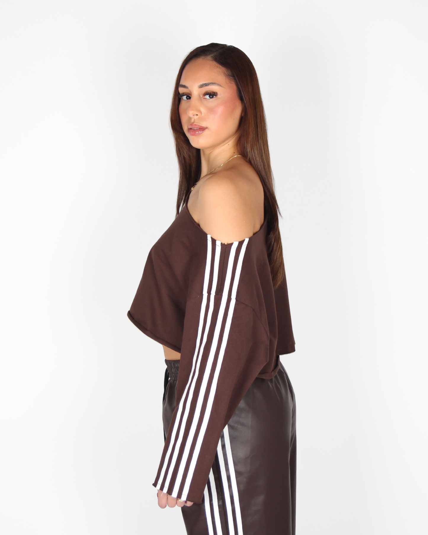 MTL One Shoulder Top Brown