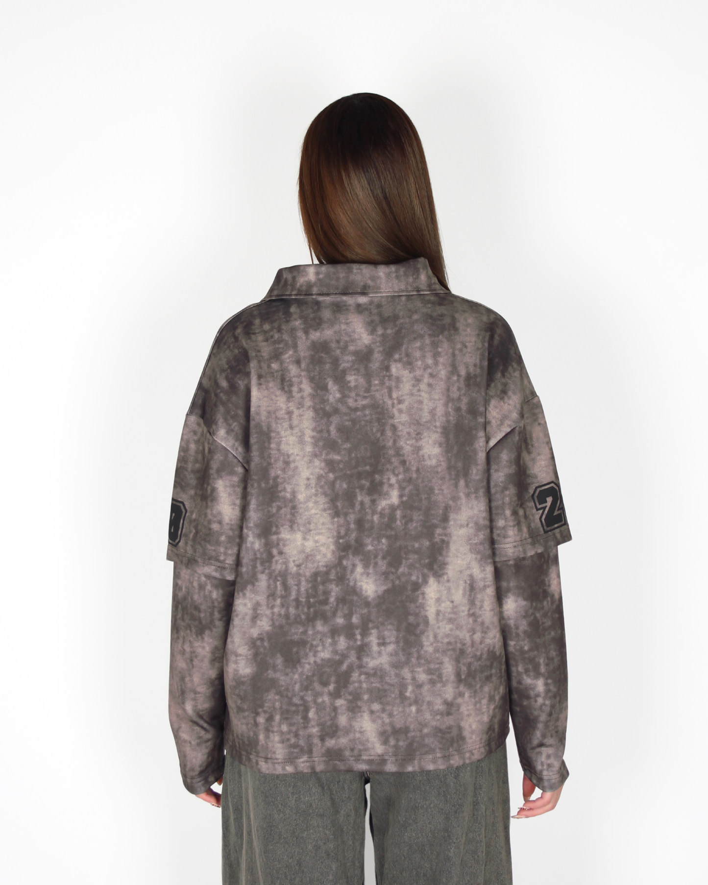 MTL Polo Double Layered Longsleeve Brown