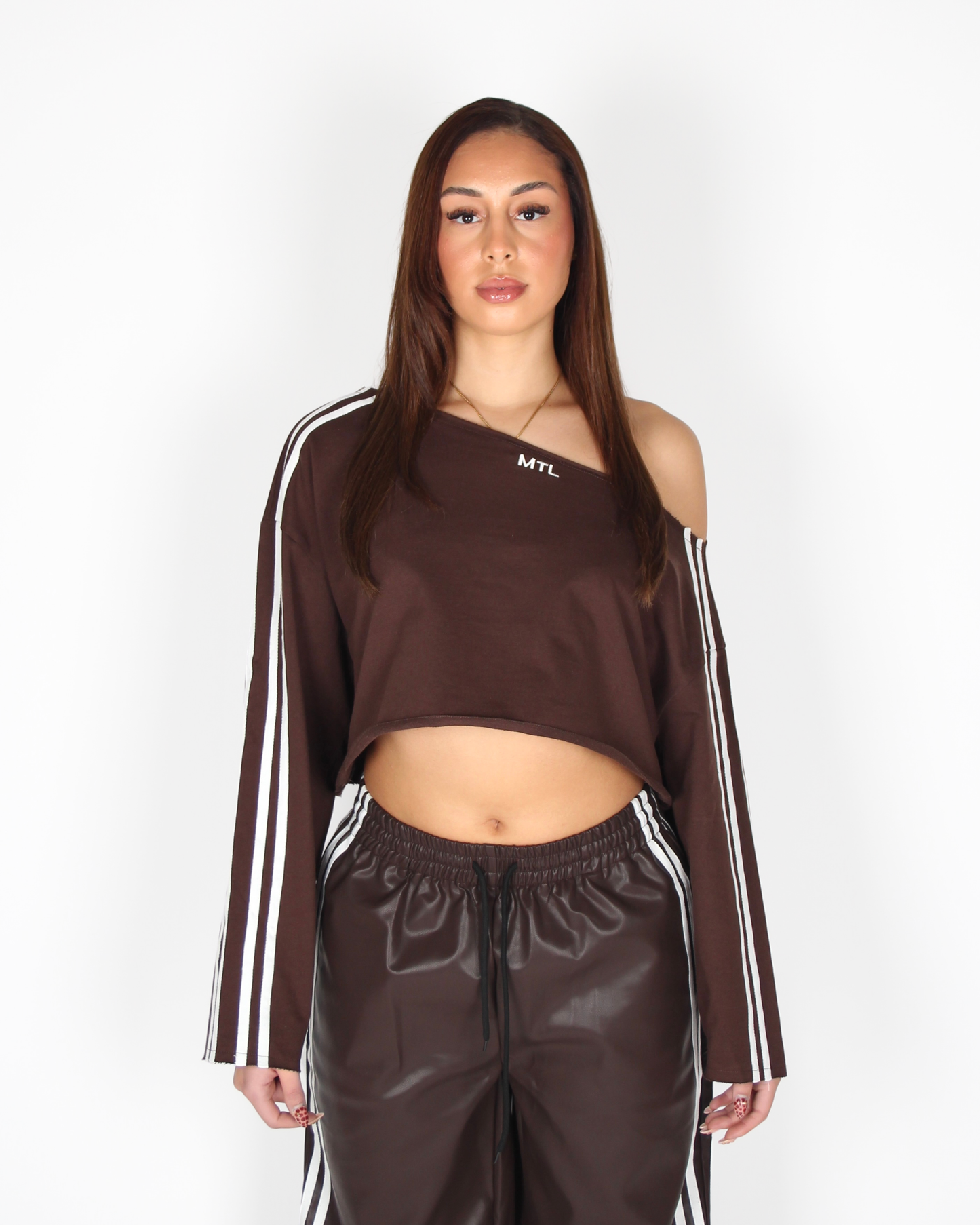 MTL One Shoulder Top Brown